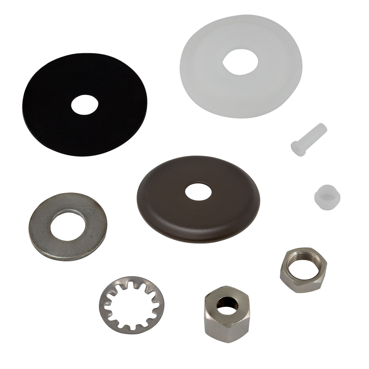 Oil Rubbed Bronze escutcheon plate and mounting hardware pack for Metpure FA-05 RO faucet