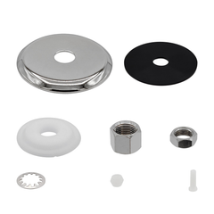 Polished Nickel escutcheon plate and mounting hardware kit for Metpure FA-05 RO faucet