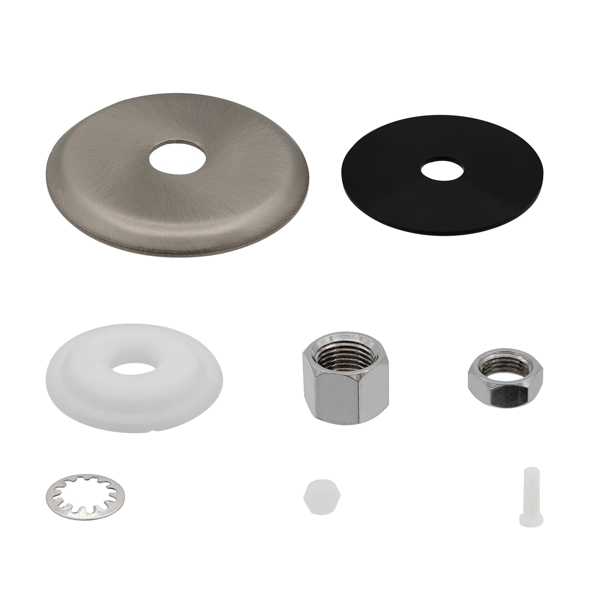 Stainless Steel escutcheon plate and mounting hardware kit for Metpure FA-05 RO faucet