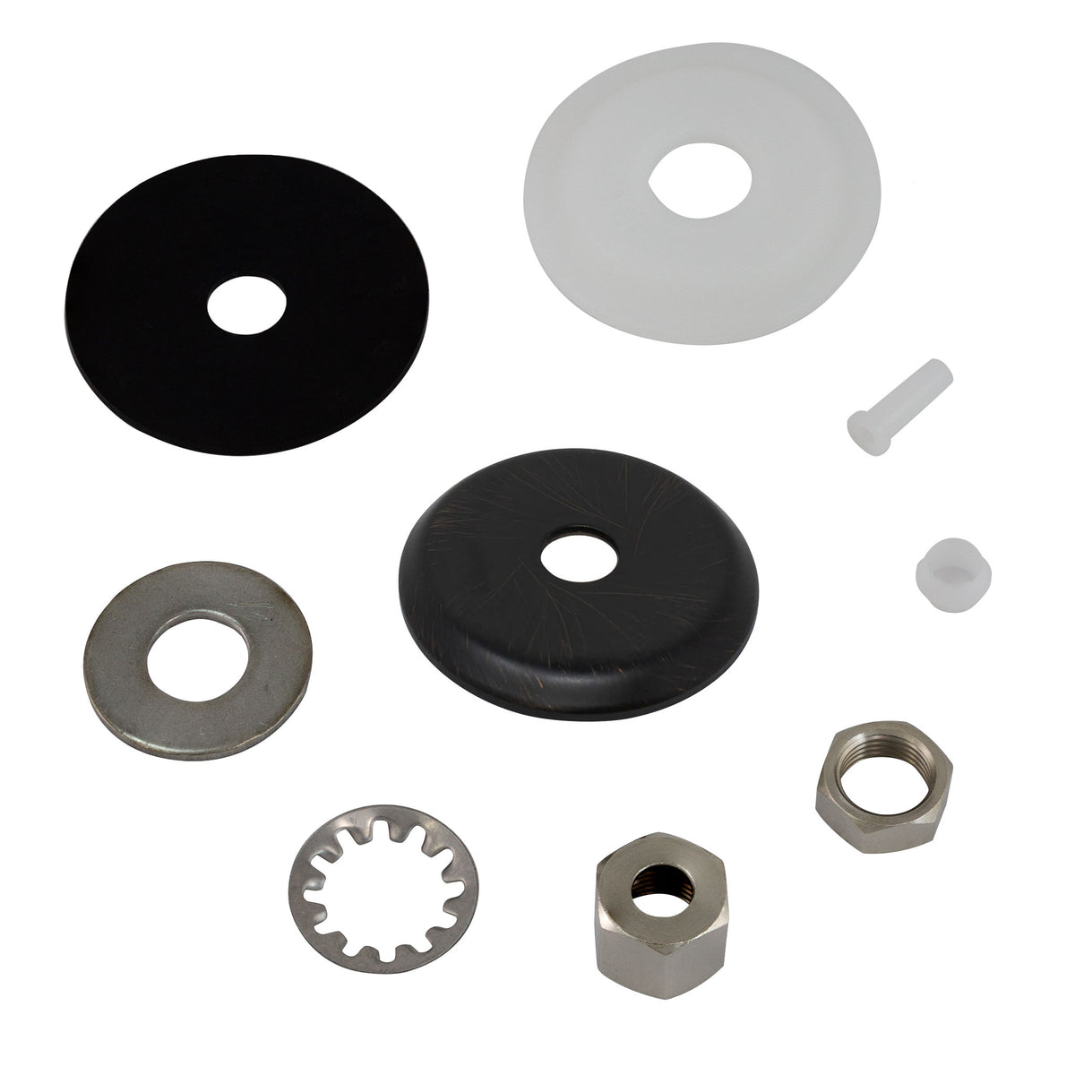Venetian Bronze escutcheon plate and mounting hardware pack for Metpure FA-05 RO faucet