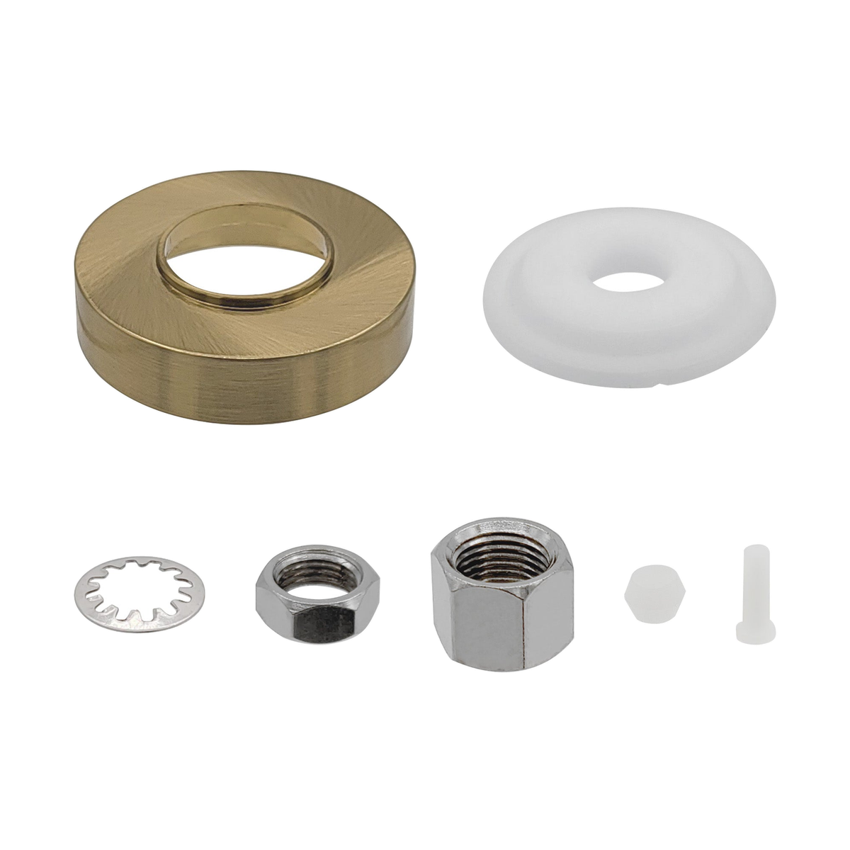 Brushed Gold escutcheon plate and mounting hardware kit for Metpure FA-08/FA-09 RO faucet
