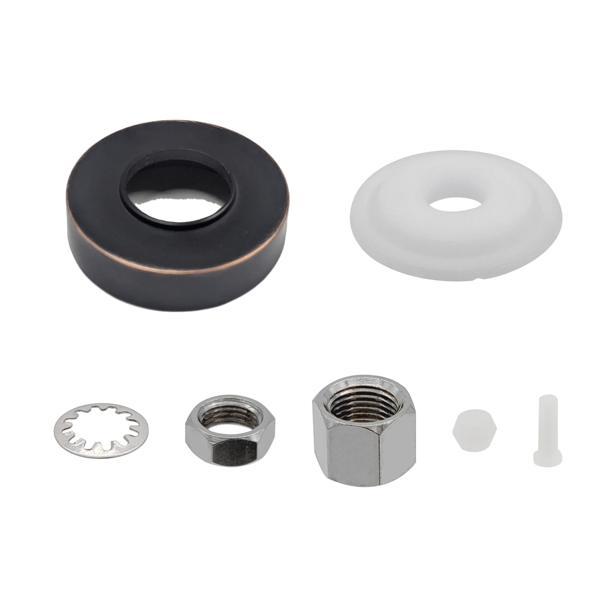 Oil Rubbed Bronze escutcheon plate and mounting hardware kit for Metpure FA-08/FA-09 RO faucet