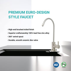Metpure Versatile MV4-ROGB 4 stage reverse osmosis water filtration system with faucet and tank