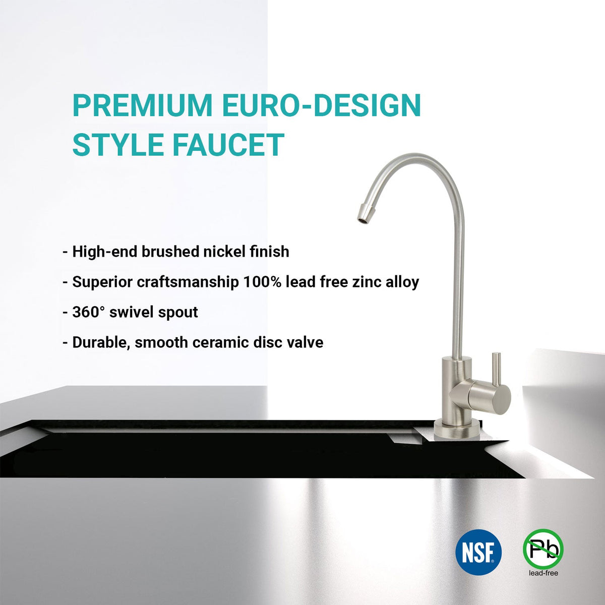 Metpure Versatile MV4-ROGB 4 stage reverse osmosis water filtration system with faucet and tank