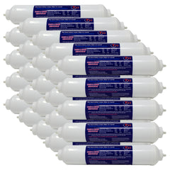Clean Pure 2 x 10 inch inline coconut carbon GAC water filter with 1/4 inch OD quick connect ends, 25 pack