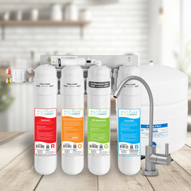 4 Stage Quick Twist Whole House Water Filtration System. Metpure Versatile Customizable Reverse Osmosis RO Water Filtration System. Complete System With Hardware, Filters, Storage Tank, and Faucet. (Select Your System Type and Faucet)