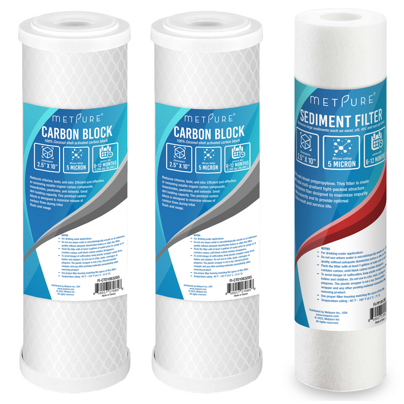 3 Pack Pre Filters for For Replacement RO Drinking Water System, 2 Pieces 2.5