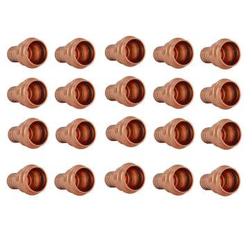 Copper 1/2" Press (P) x 1/2" PEX B Crimp Fitting for Copper and PEX Pipe. ProPress Compatible. 20 pack