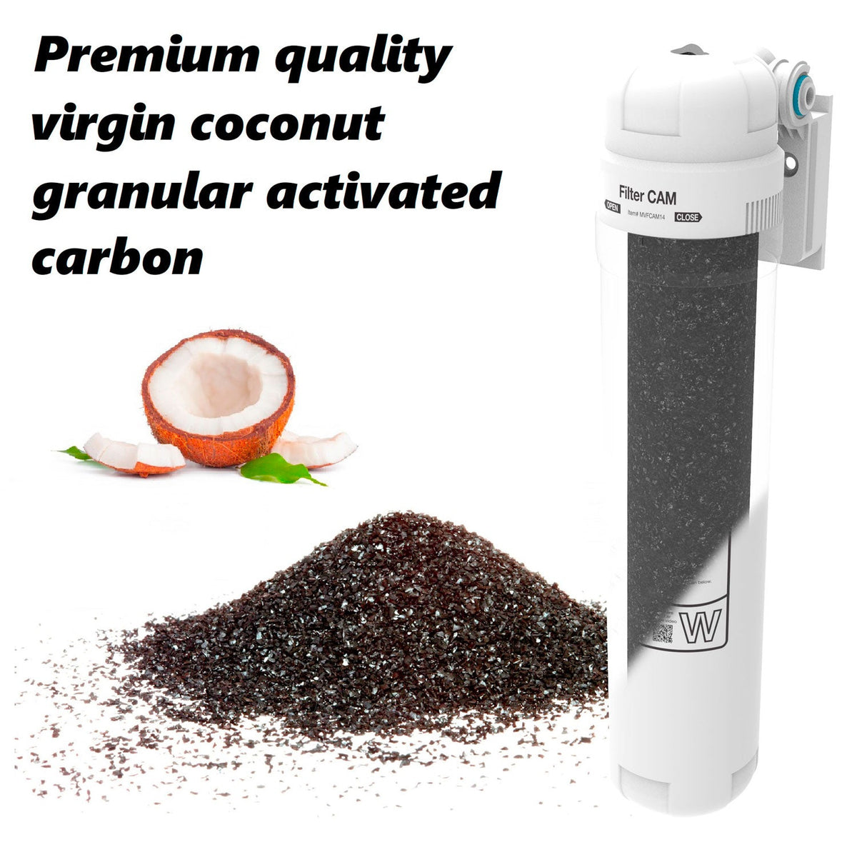 Metpure Versatile quick twist CTO replacement water filter, white, 11 x 2.5 inch
