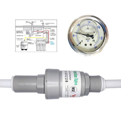 1/4 inch OD quick connect 60 psi water pressure regulator for RO filtration system - view 4