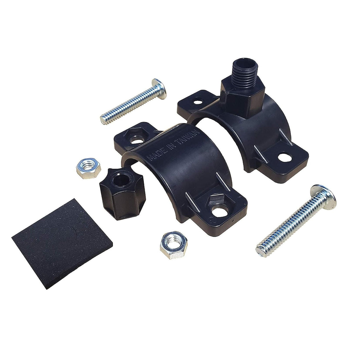 1/4 inch JACO RO drain saddle valve with foam gasket, bolts and nuts