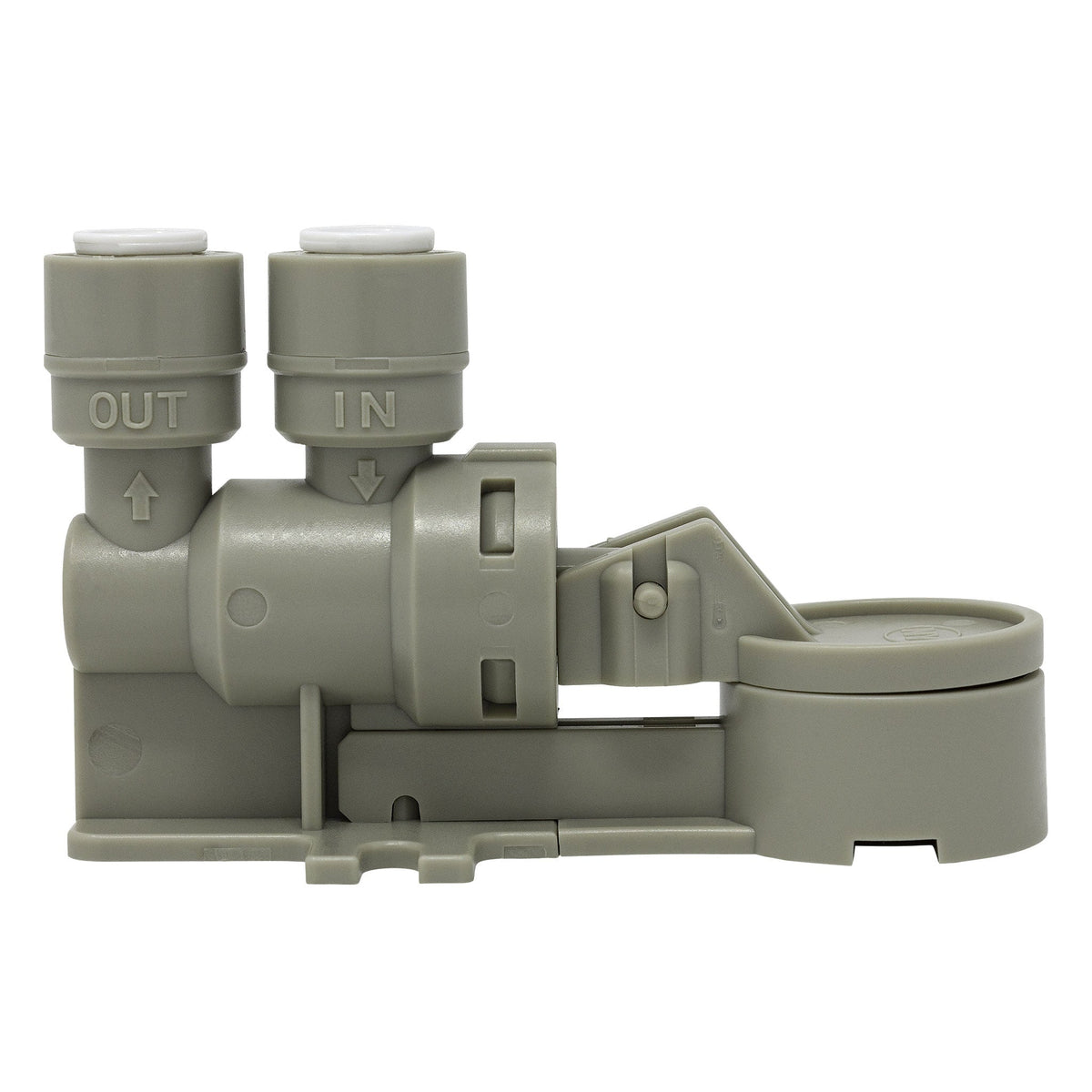 Grey 1/4 inch OD quick connect mechanical leak detector for RO water filtration system - view 8