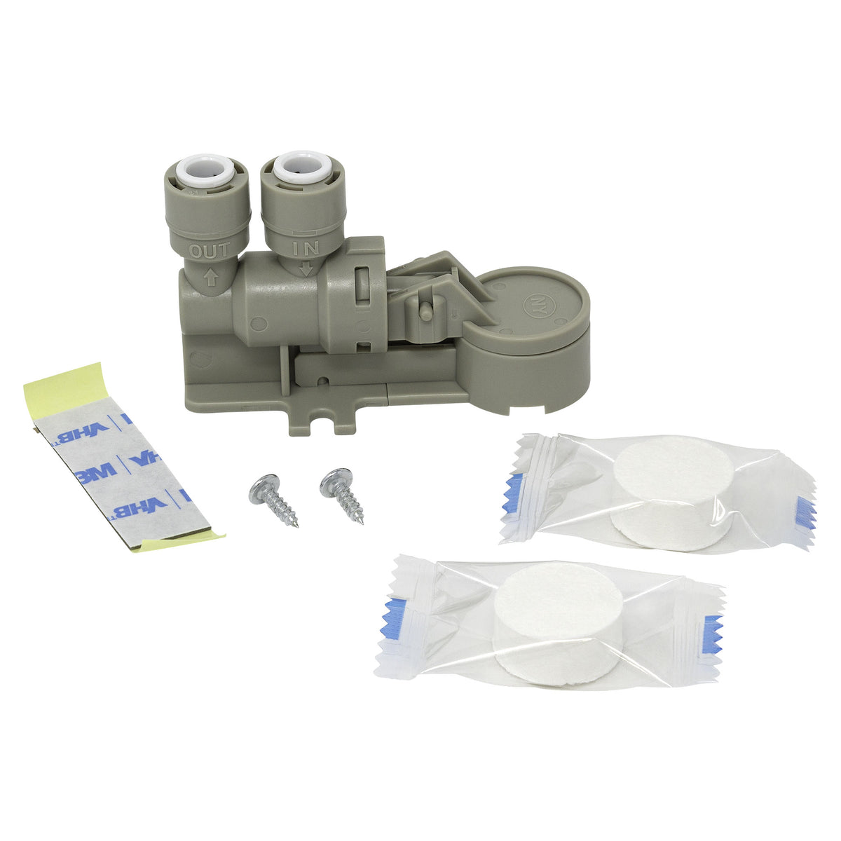Metpure 1/4 inch OD quick connect leak detector and 60 psi pressure regulator combo pack