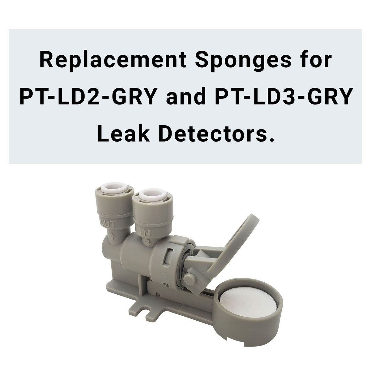 Two large replacement cellulose sponges for grey PT-LD2-GRY and PT-LD3-GRY leak detectors