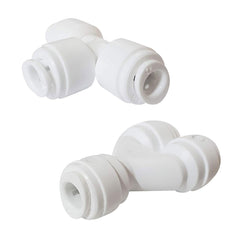 Metpure 1/4 inch OD quick connect RO fittings variety 10 pack with 25 ft white tubing