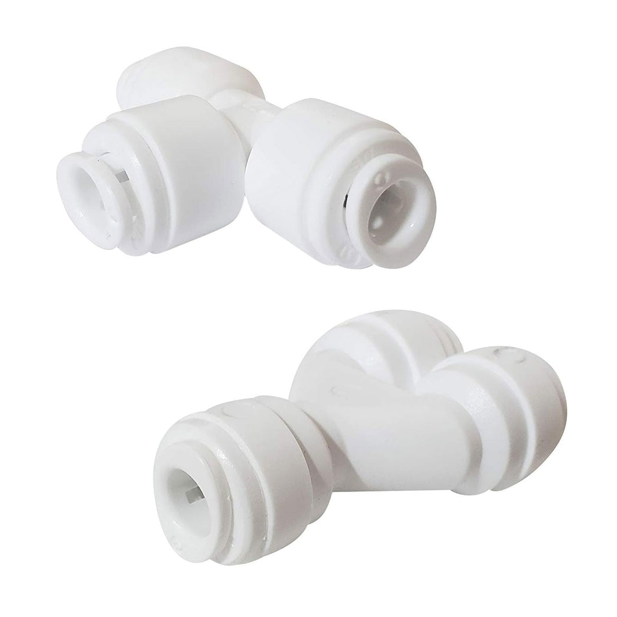 Metpure 1/4 inch OD quick connect RO fittings variety 10 pack with 25 ft white tubing
