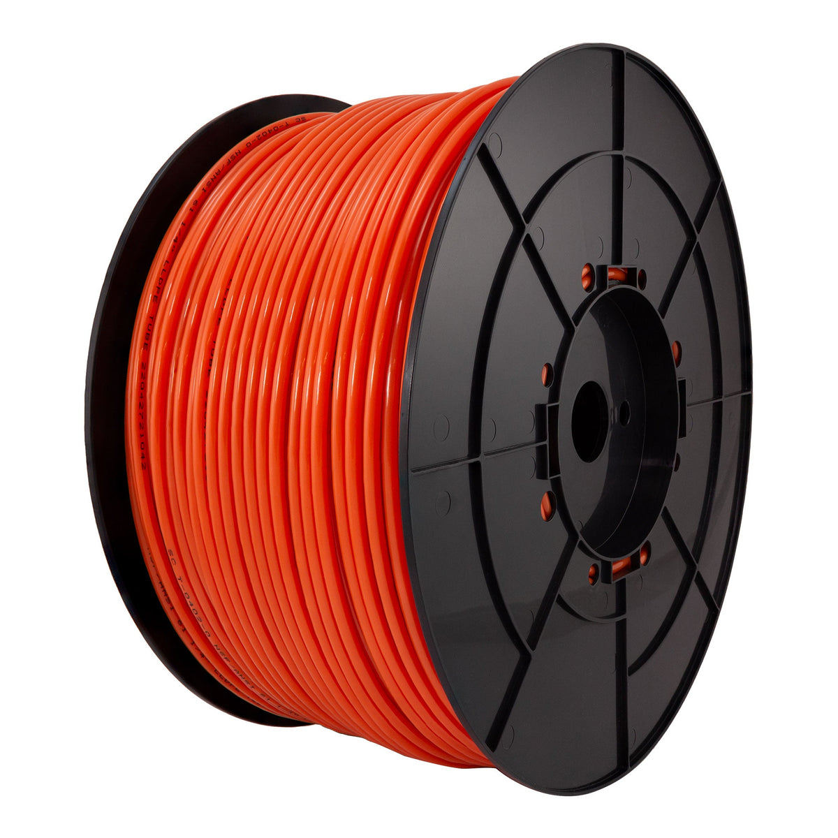 1/4 inch OD orange LLDPE tubing 1000 ft roll on spool, NSF certified