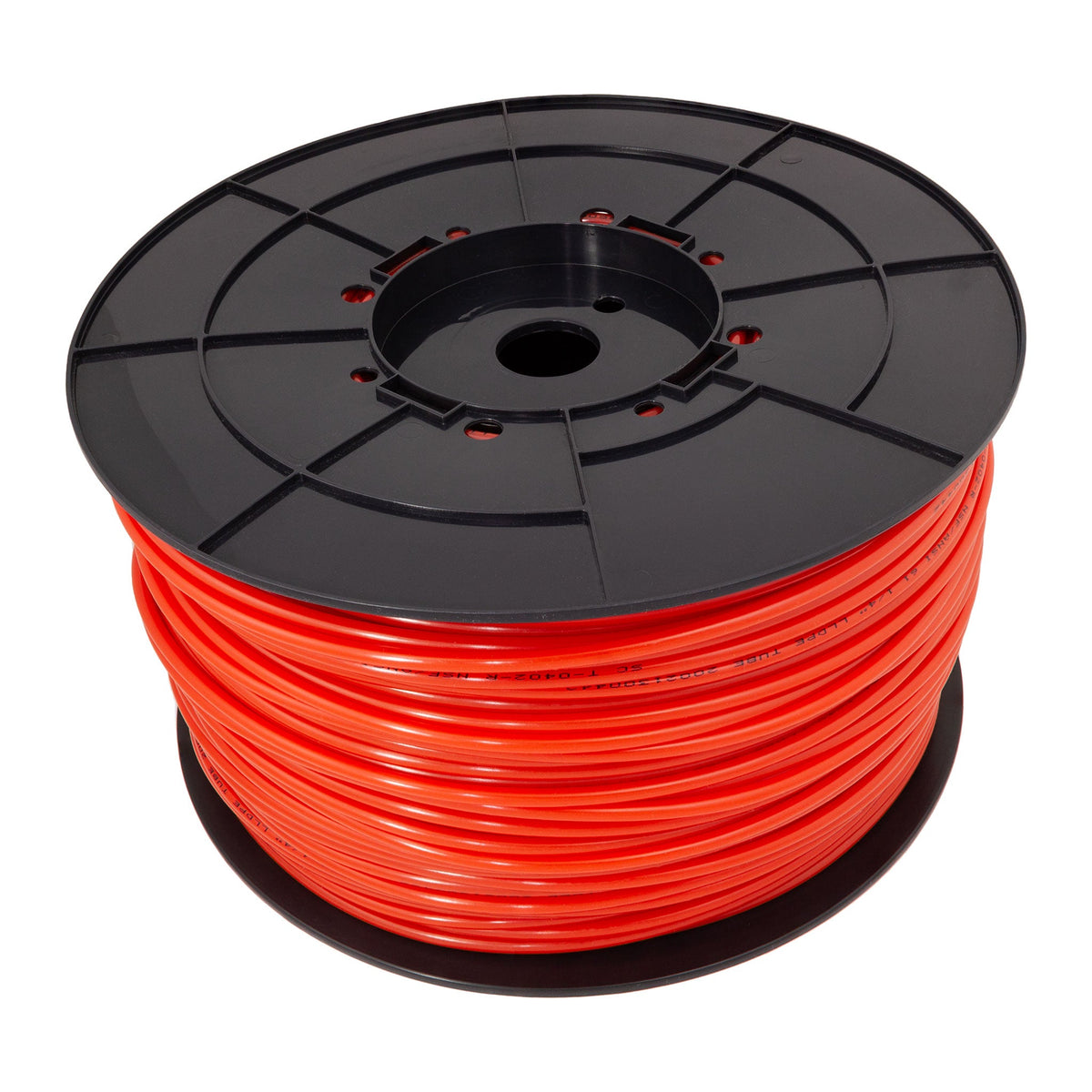 1/4 inch OD red LLDPE tubing 1000 ft roll on spool, NSF certified - view 3