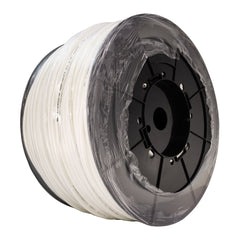 1000 ft roll of 1/4 inch OD white LLDPE tubing on a spool