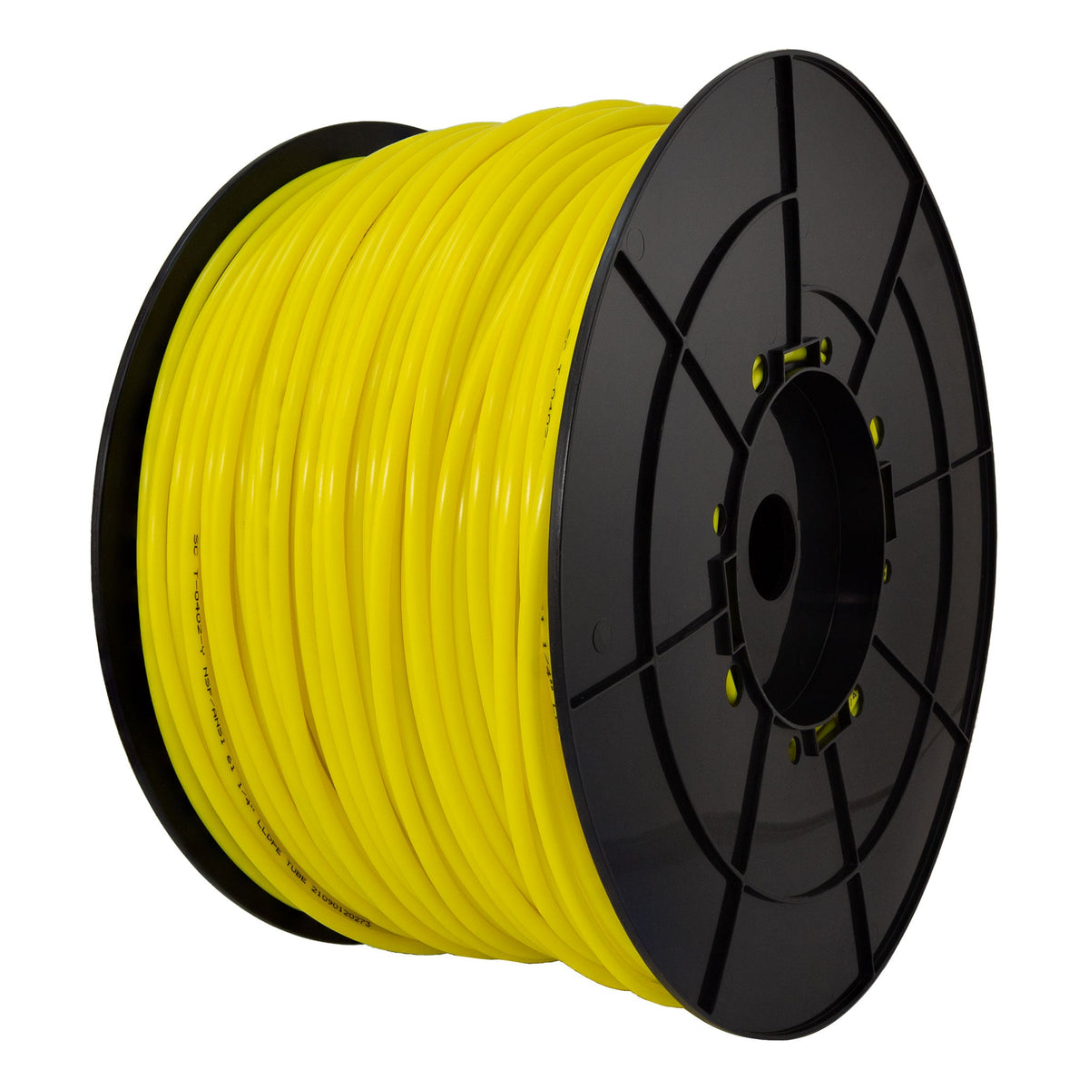 1/4 inch OD yellow LLDPE tubing 1000 ft roll on spool, NSF certified