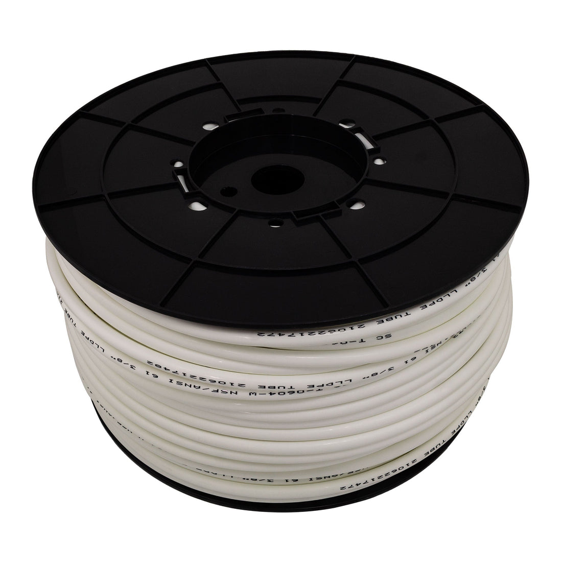 3/8"OD LLDPE Tube. 500 FT or 150 M Roll. With Spool. White Color. Certified by NSF.
