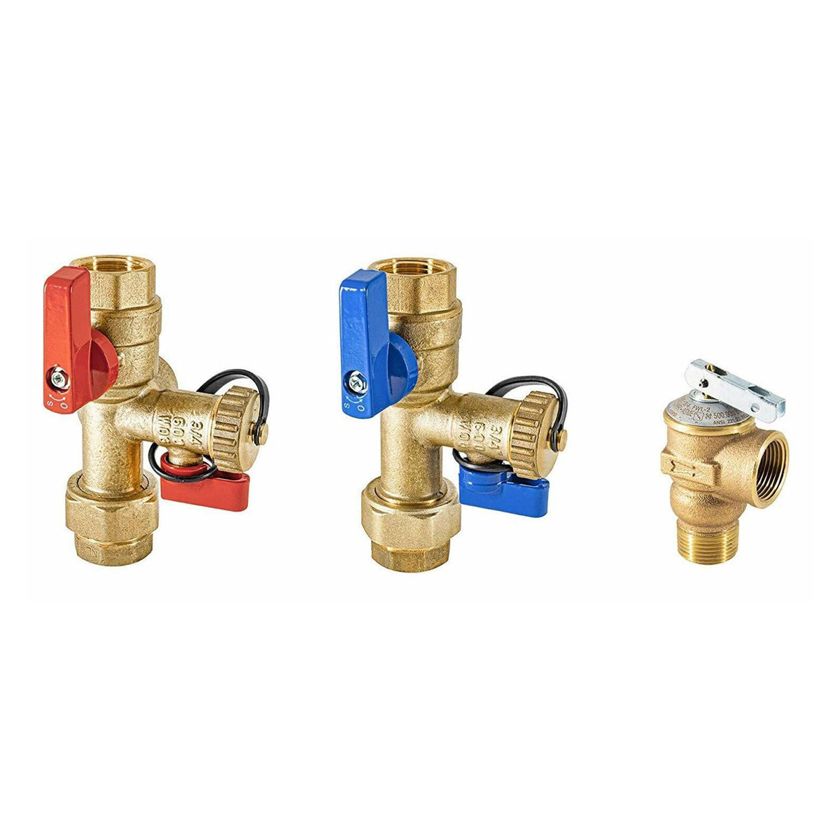 Metpure 3/4 inch gas tankless water heater installation kit with isolation valves and flex connectors