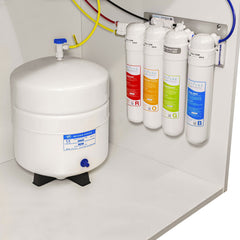 Metpure Versatile MV4-ROGB 4 stage reverse osmosis water filtration system with faucet and tank