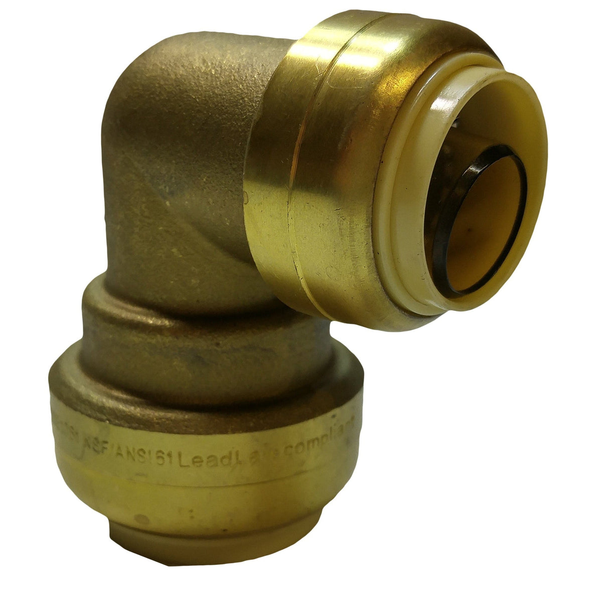 3/4 inch push-fit 90 degree elbow, lead free brass