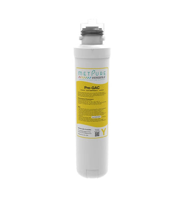 Metpure Versatile Pre-Gac Carbon Filter - Yellow Quick Twist, Drinking Water Filtration System Filter, Replacement Cartridge (Y), 11