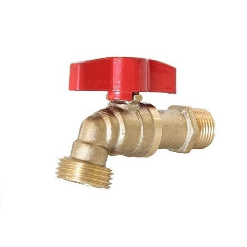 Brass hose bibb, 1/2 inch and 3/4 inch solder (sweat)