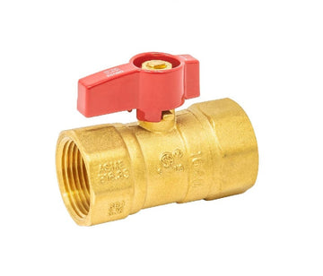3/4" FIP x FIP Gas Ball Valve with 1/4 Turn Handle. Bass Plumbing Fitting