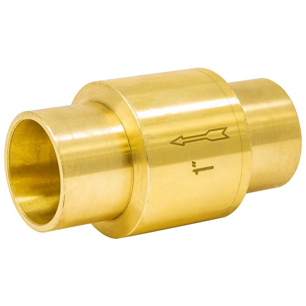 2 inch lead free brass in-line spring check valve with solder ends