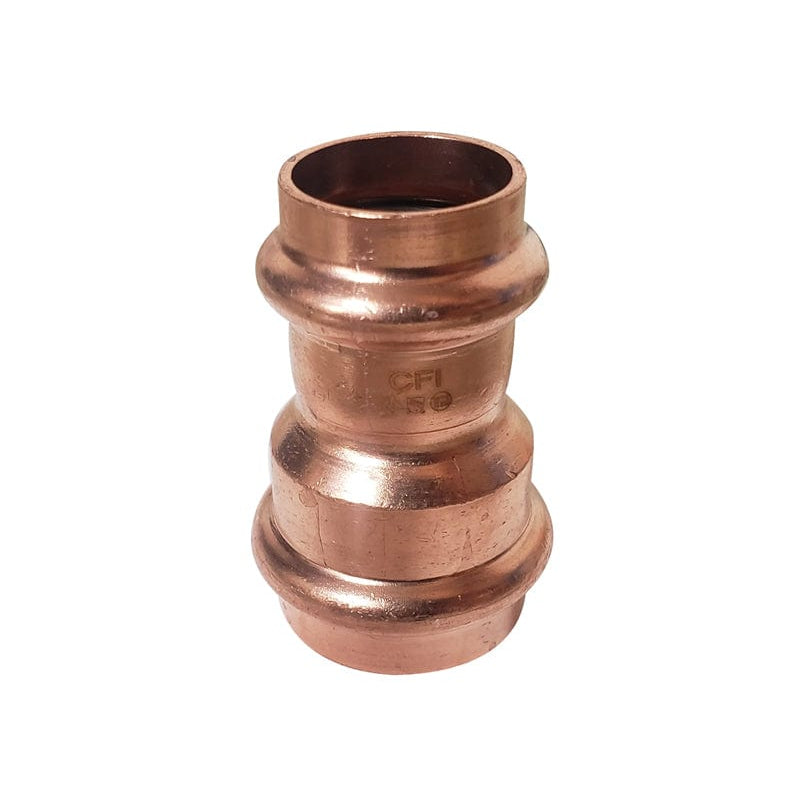 1-1/2 inch x 1-1/4 inch copper press reducing coupling, P x P, ProPress compatible
