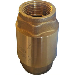 1 inch lead free brass in-line spring check valve with IPS threaded ends