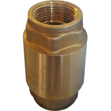 1" LF Spring Brass Valve IPS, Lead Free