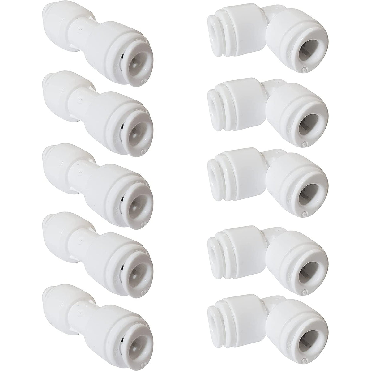 1/4 inch OD quick connect union and union elbow assortment, 10 pack