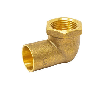 3/4" 90° Elbow C x F, Cast Brass, Lead Free