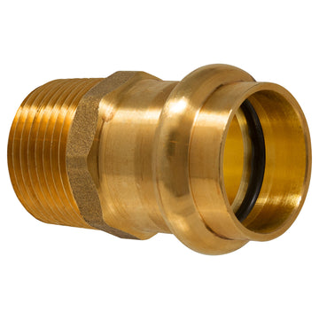 3/4" P x MPT Lead Free Brass Press Fitting Adapter, ProPress Compatible
