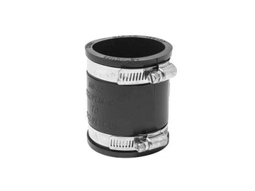 3" Flexible Rubber Coupling with Stainless Steel Band and Clamps, For CI, Plastic x CI, Plastic,