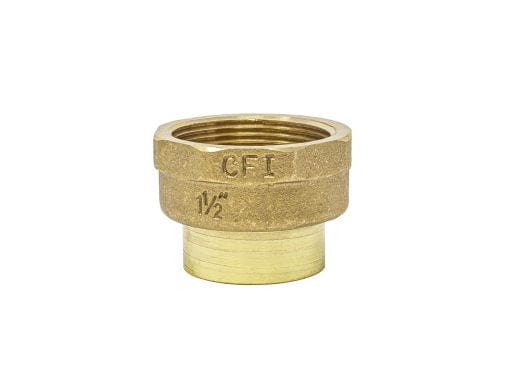 2" Female DWV Adapter FTG x F, Cast Brass