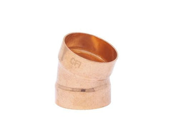 2" DWV 22.5° Elbow C x C, Cast Brass