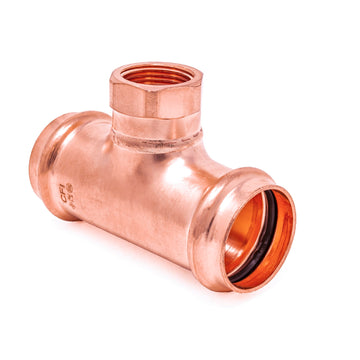 1-1/4" x 1-1/4" x 3/4" Female Press Female Tee Press x Press x FPT. ProPress Compatible.