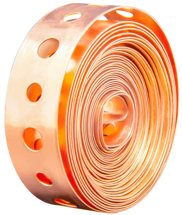 3/4" x 10" Copper Plated Perforated Strap