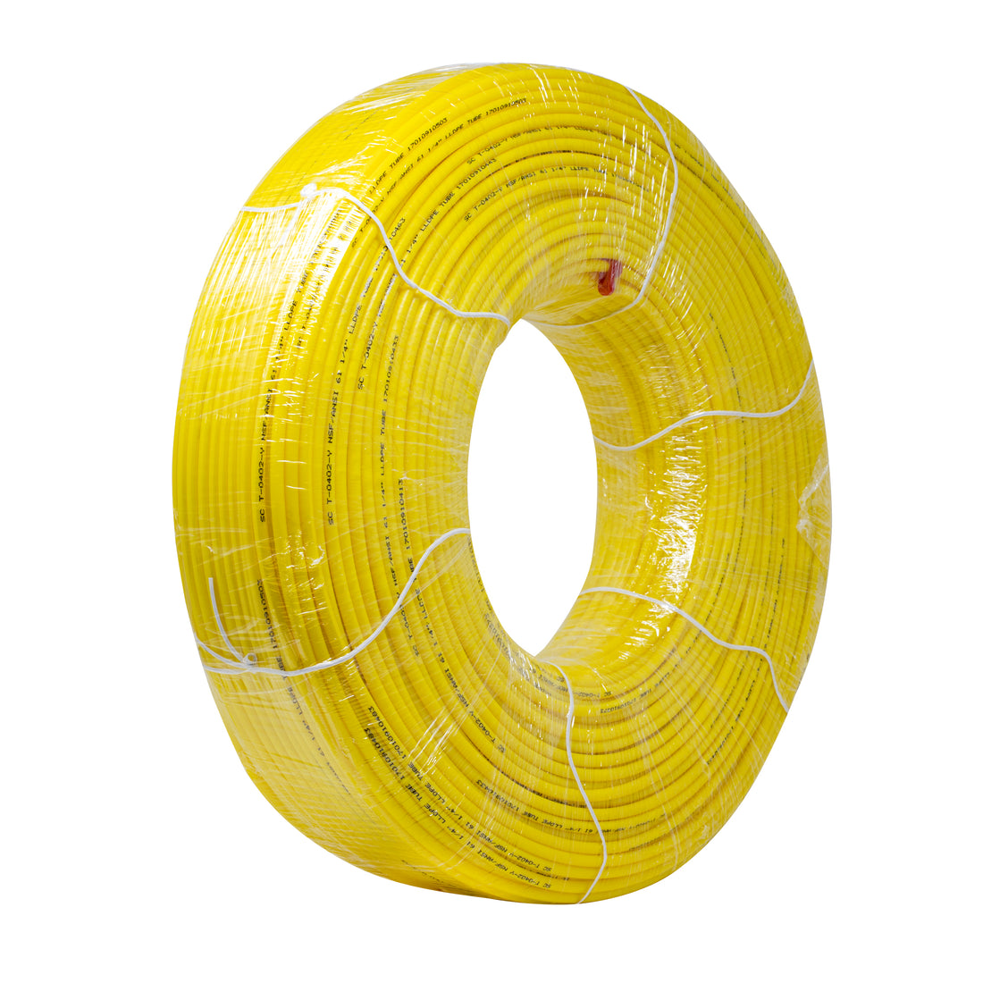 1/4" OD LLDPE Tube. 1000 FT or 300 M Roll. No spool. Yellow Color. Certified by NSF.