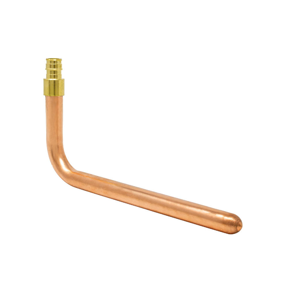 Stub Out 90° Elbow 1/2" Copper ASTM F1960 PEX A Expansion Fitting, Length 4"x 8"