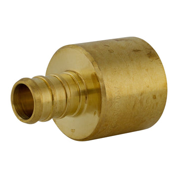 3/4" PEX B Crimp x 1" C Lead Free Brass Fitting Female Sweat Adapter, ASTM F1807