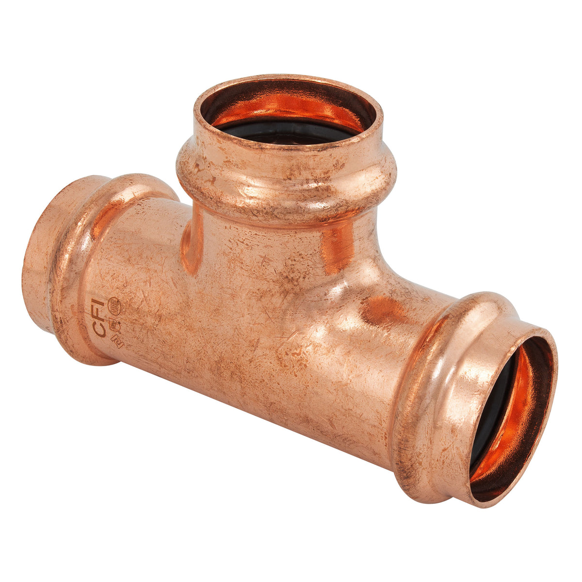 1 inch copper press tee, P x P x P, ProPress compatible