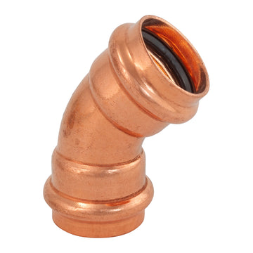 1-1/2" Press Copper 45° Elbow Fitting (P x P) Low Lead ProPress Compatible