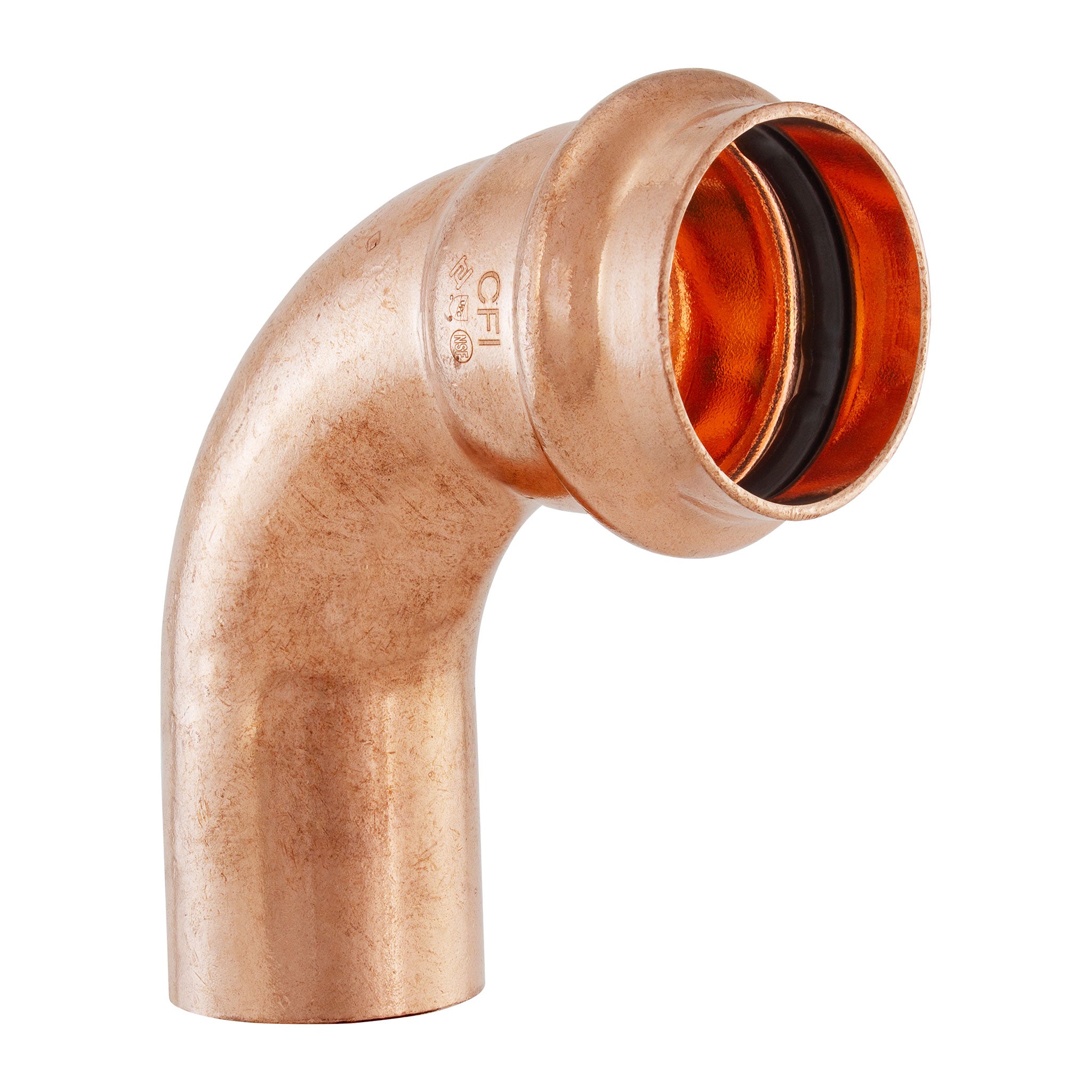 2-1/2" Press Copper 90° Street Elbow Fitting (P x FTG) Low Lead ProPress Compatible