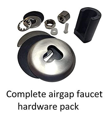 Metpure vase style air gap reverse osmosis faucet kit with pre-installed drain tubes